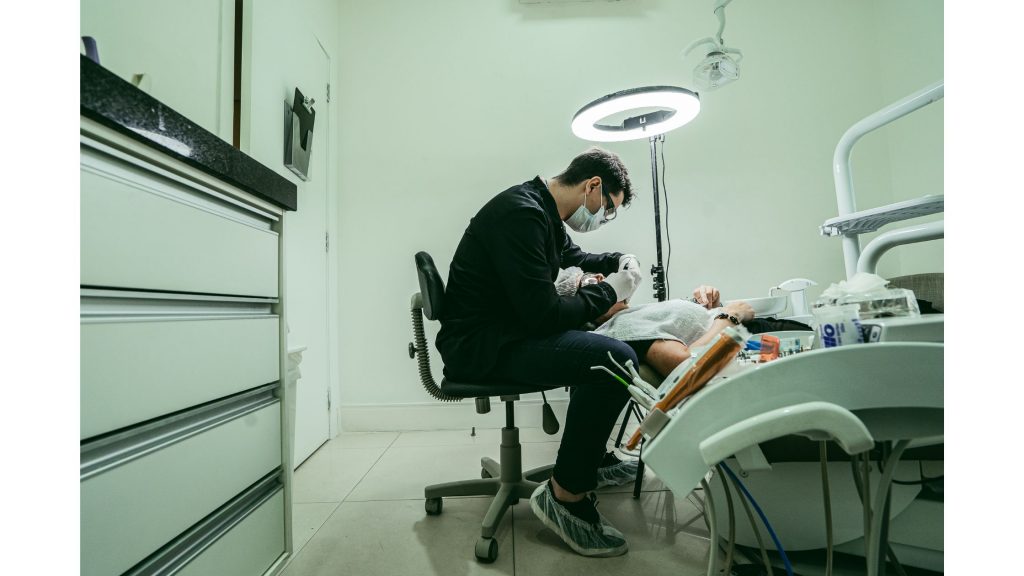 A Man Having Dental Treatment